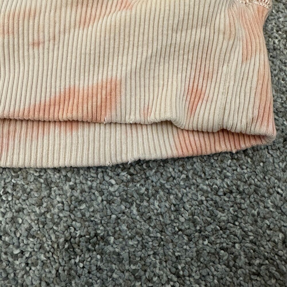 Aerie Tie Dye Graphic Sweatshirt Medium Please Just Trust Me Crewneck Peach - Picture 11 of 16